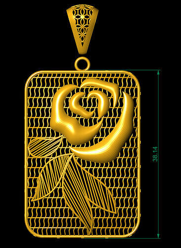 beautiful rose locket pendent 3D print model