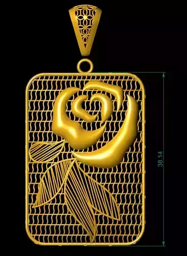 beautiful rose locket pendent