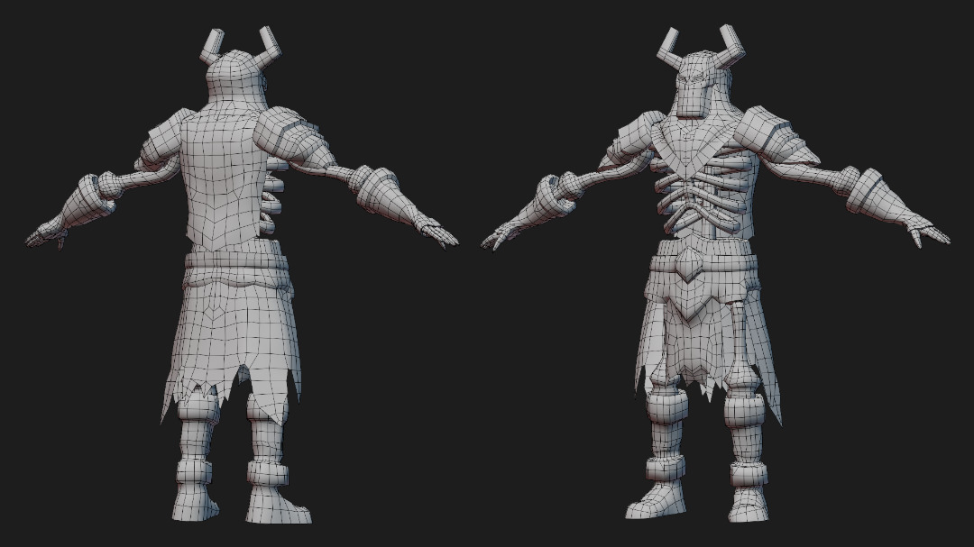 human skeleton Army Pack Low-poly 3D model_13