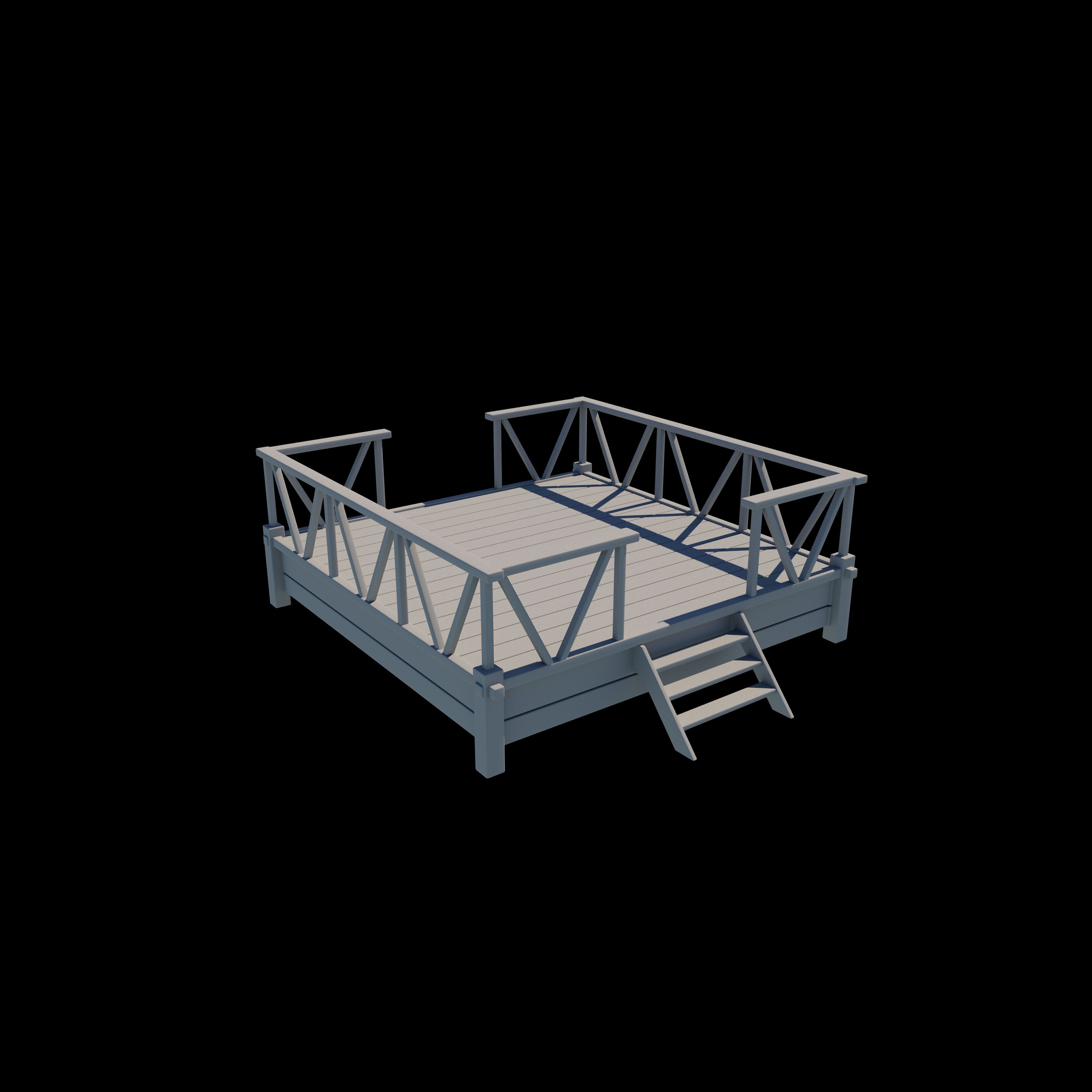 Wooden Terrace 3D model_13