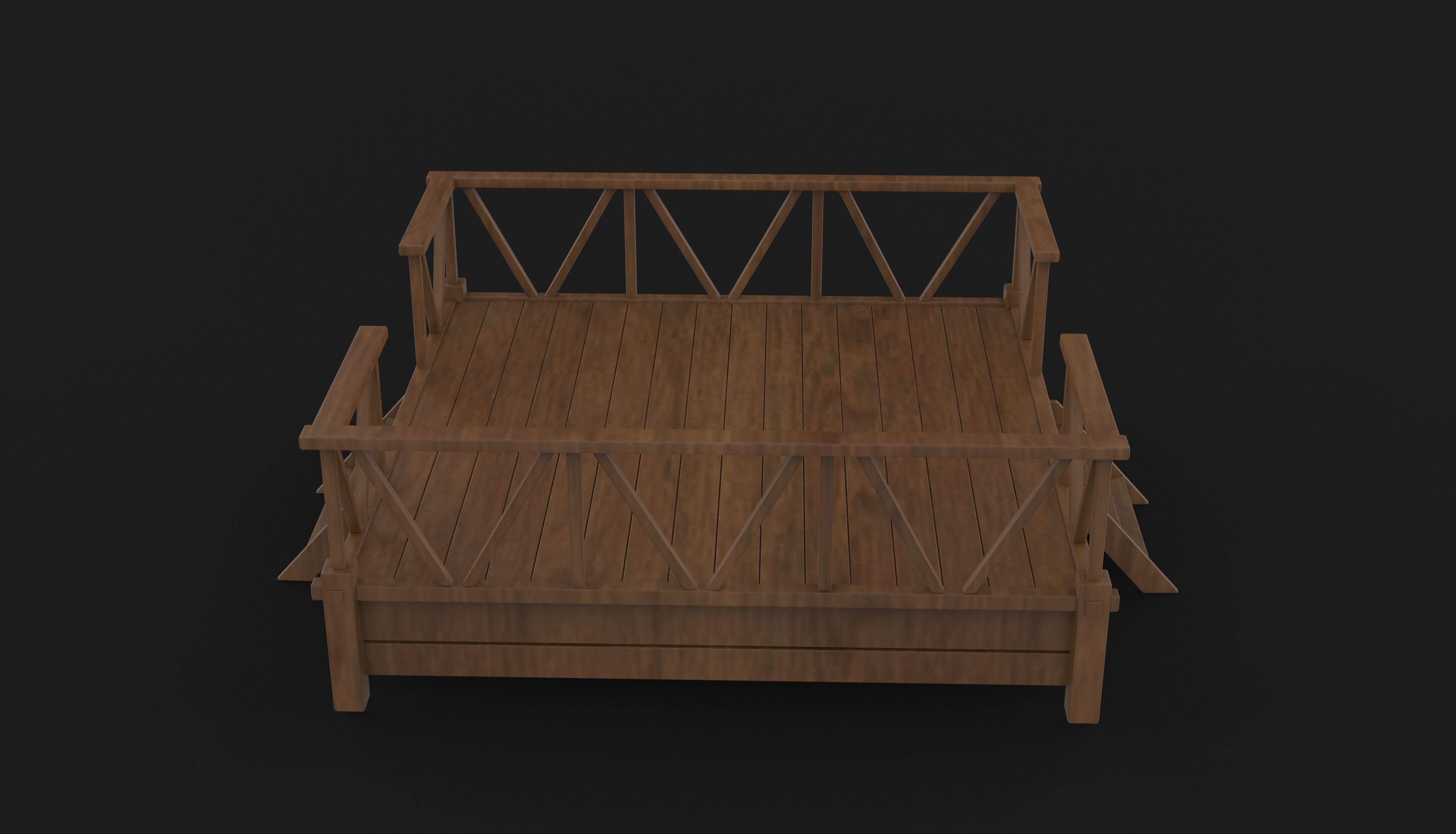 Wooden Terrace 3D model_7
