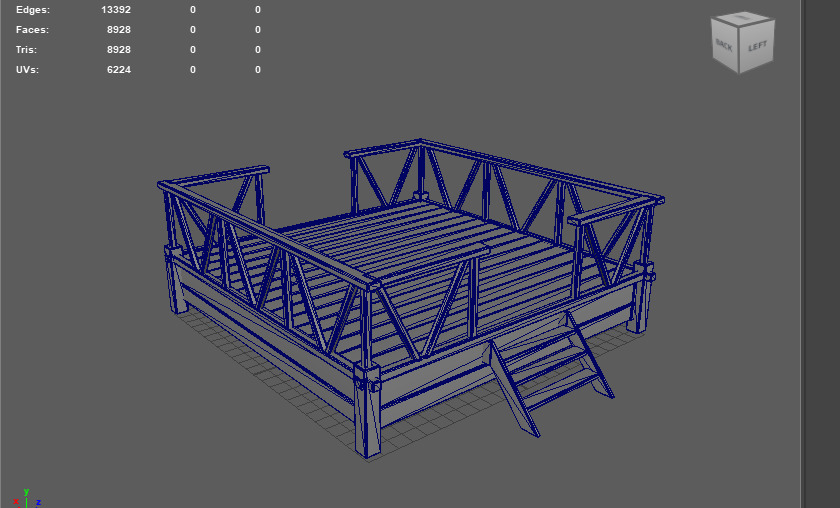 Wooden Terrace 3D model_12