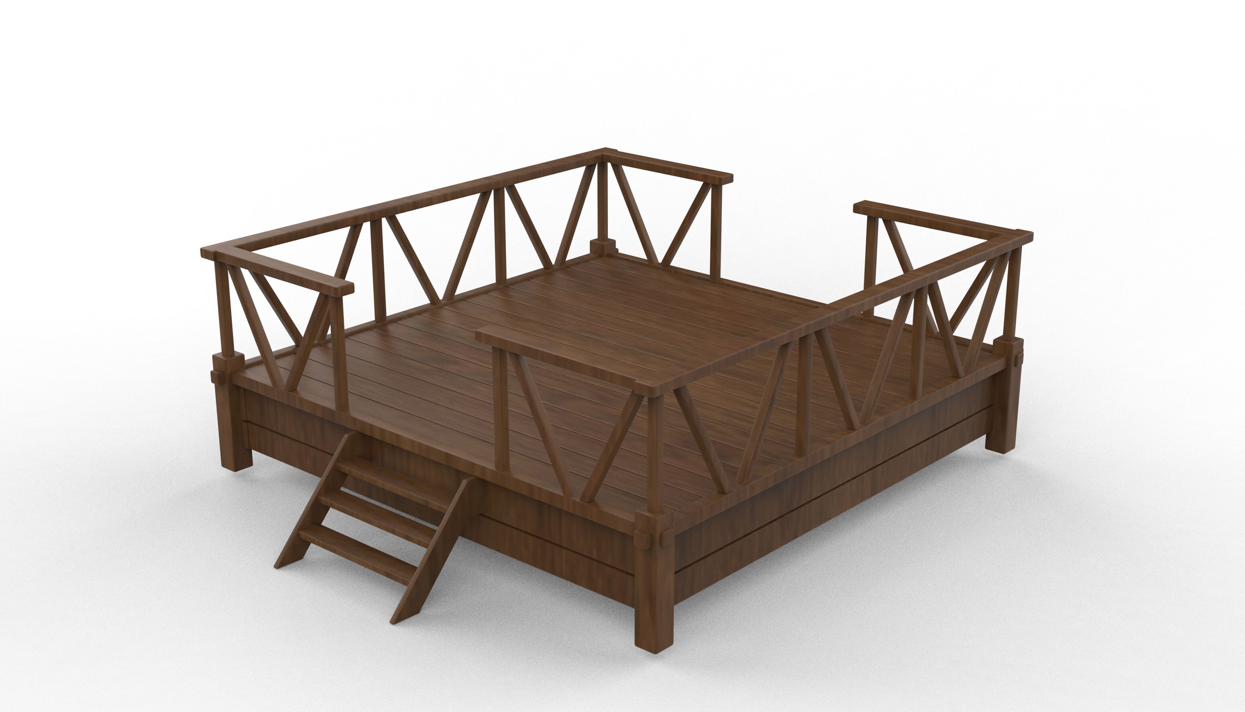 Wooden Terrace 3D model_9