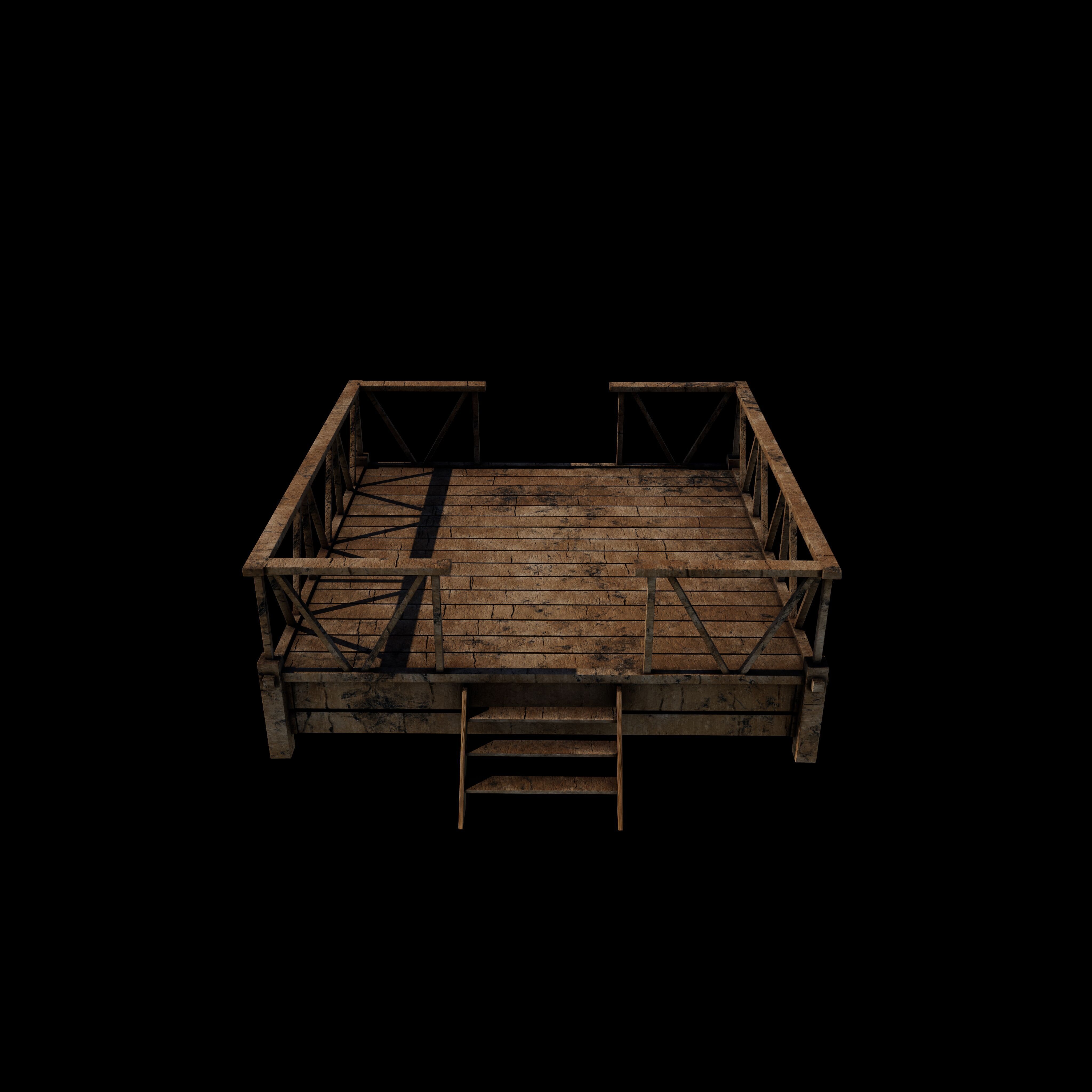 Wooden Terrace 3D model_4