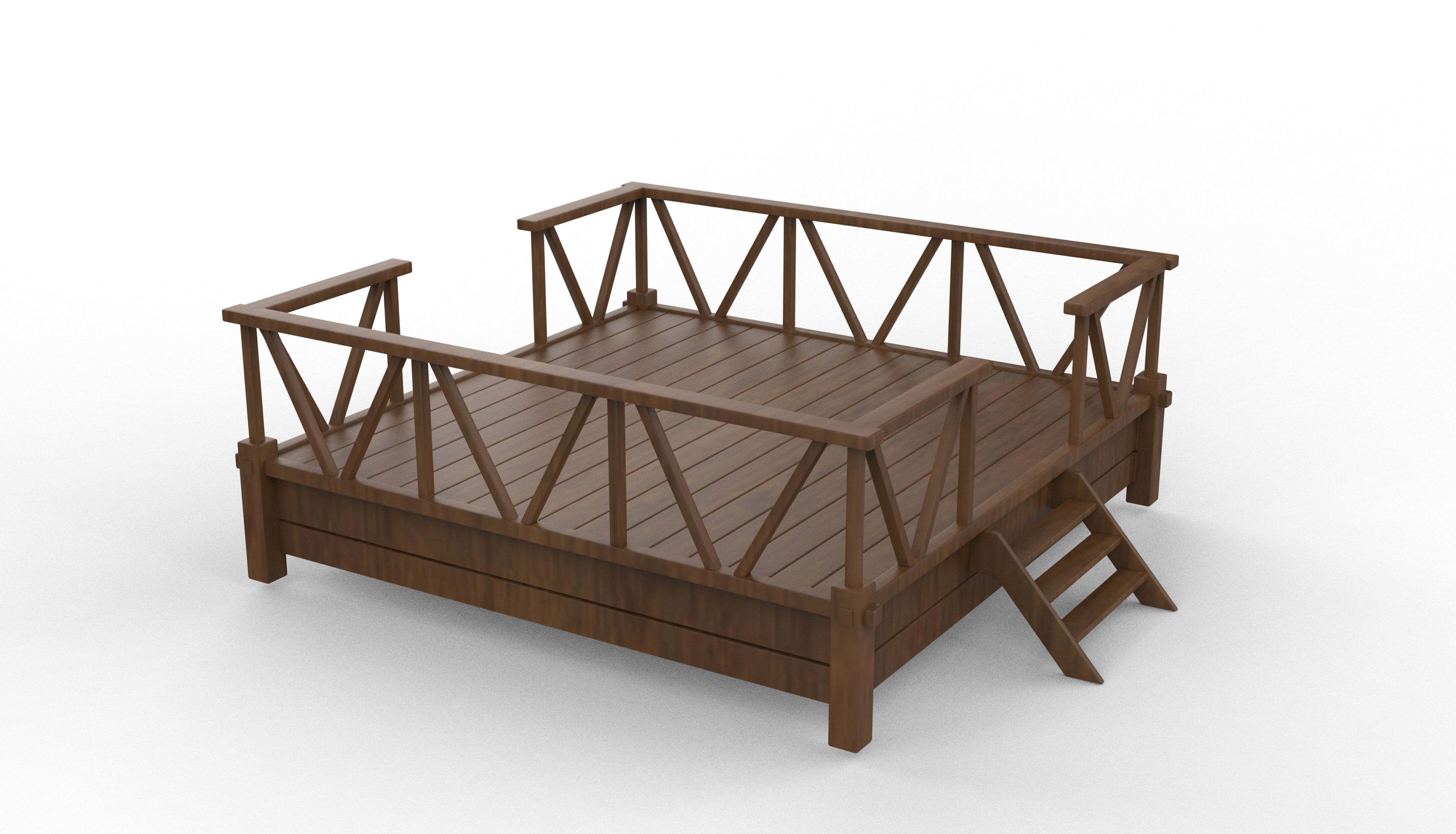 Wooden Terrace 3D model_10