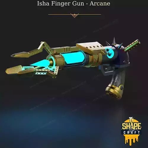Isha Arcane Finger Gun STL File from League Of Legends