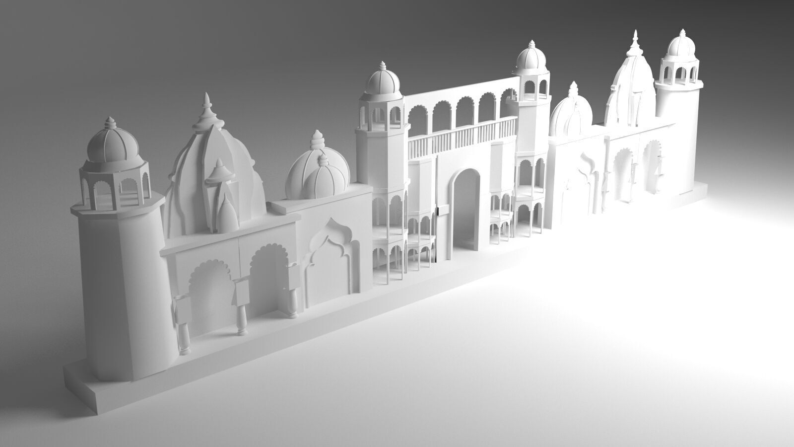 Entry Gate Facade 3D model_5