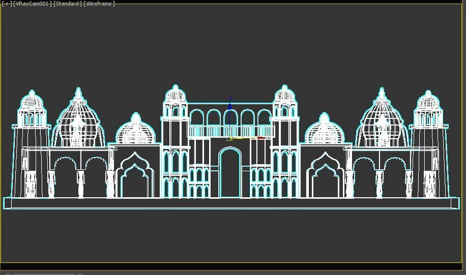 Entry Gate Facade 3D model_12