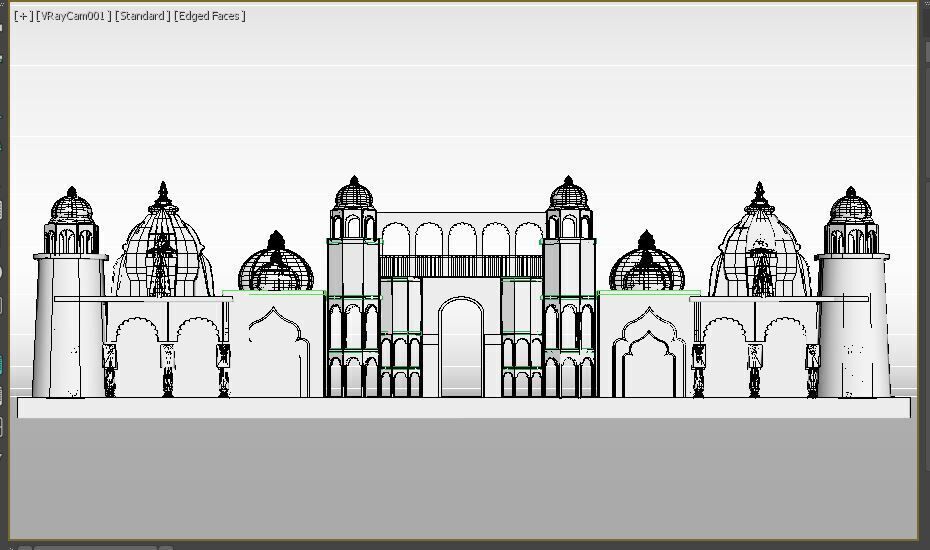 Entry Gate Facade 3D model_8