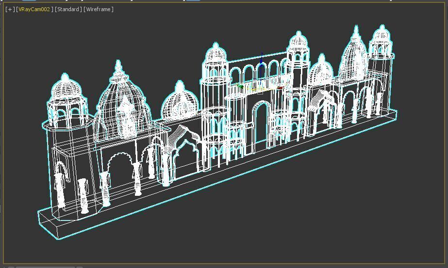 Entry Gate Facade 3D model_13