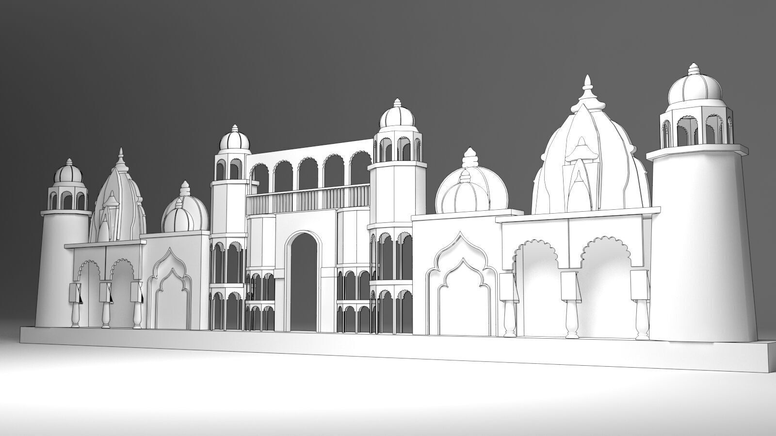 Entry Gate Facade 3D model_2