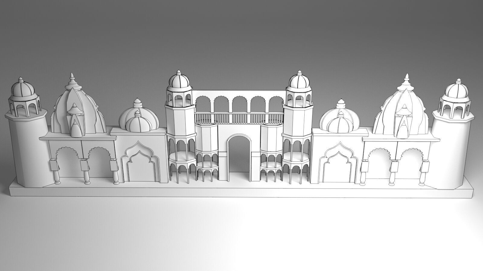 Entry Gate Facade 3D model_3