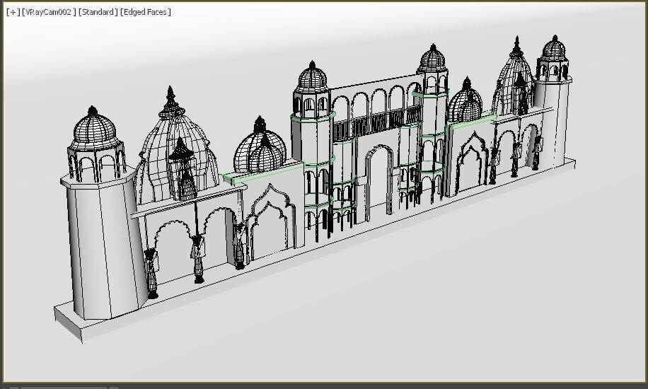 Entry Gate Facade 3D model_9