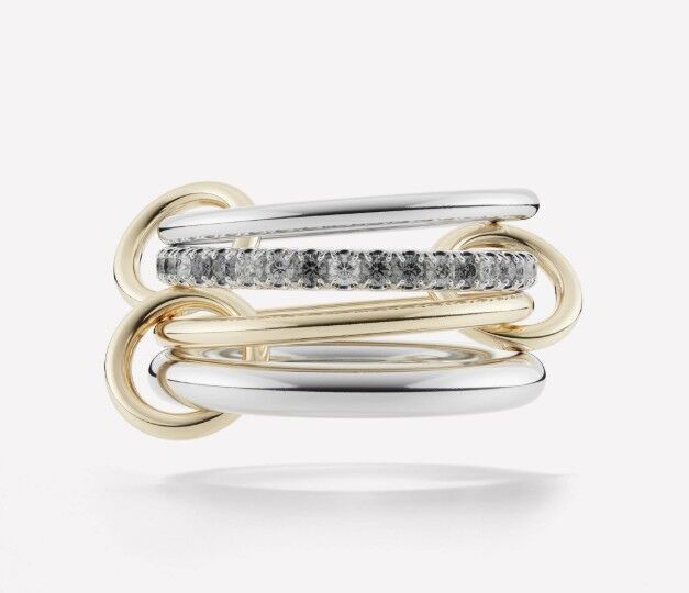 Diamond Pave Multi Layer Ring and Connector Ring 3D print model_7