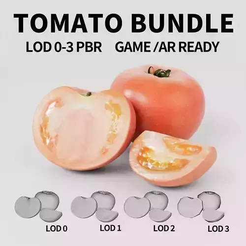 Tomatoes 3D model Bundle Pack