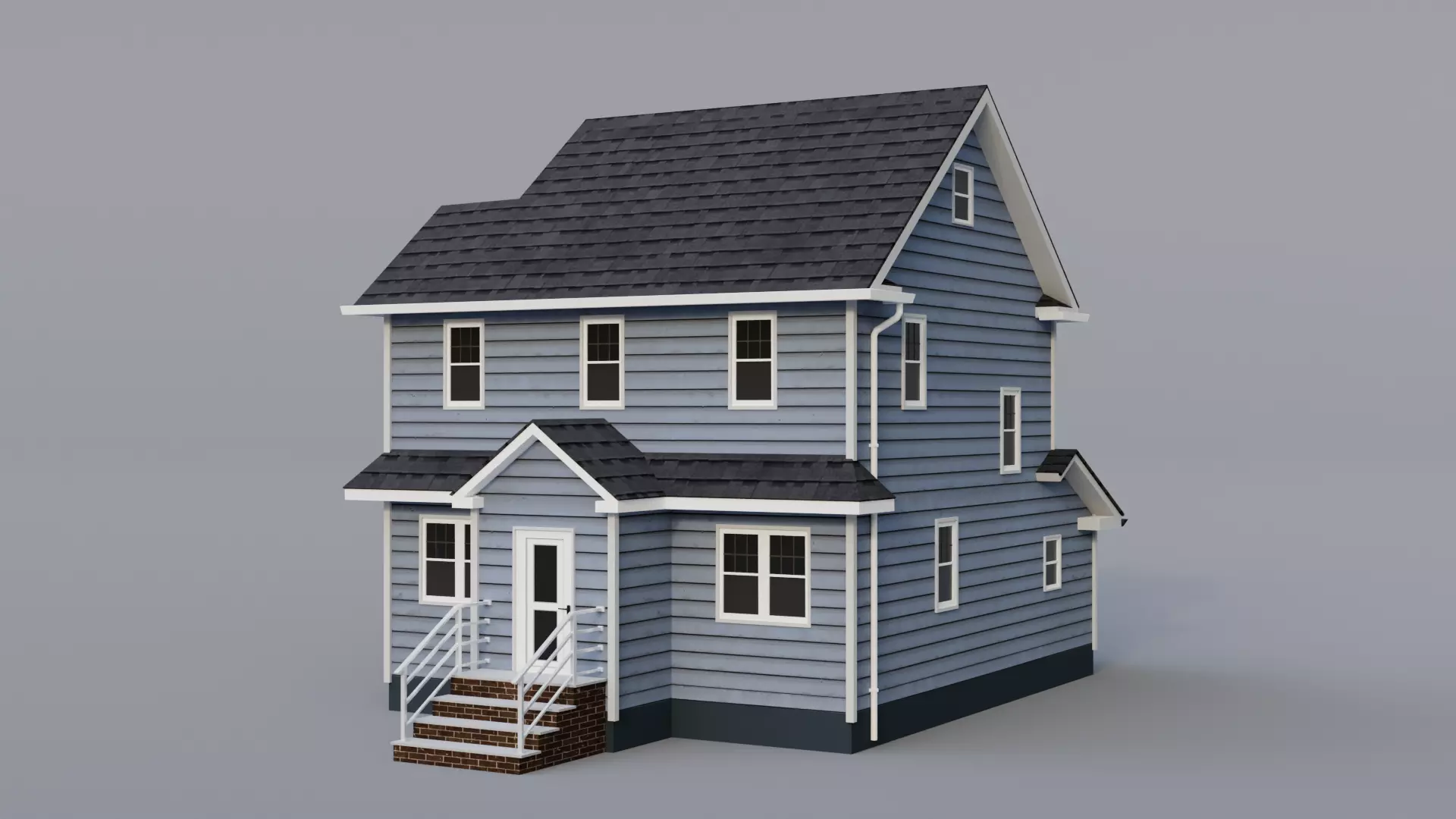 Low Poly House 27 Low-poly 3D model_0