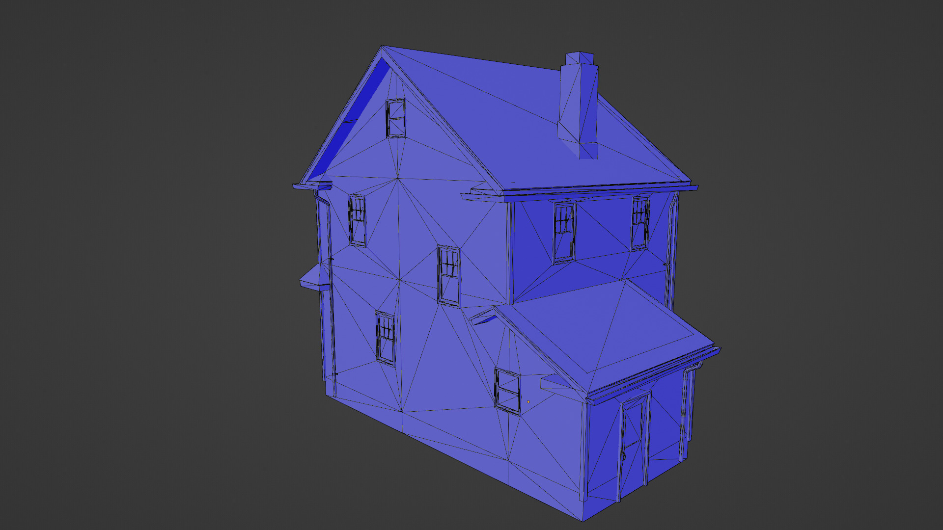 Low Poly House 27 Low-poly 3D model_10