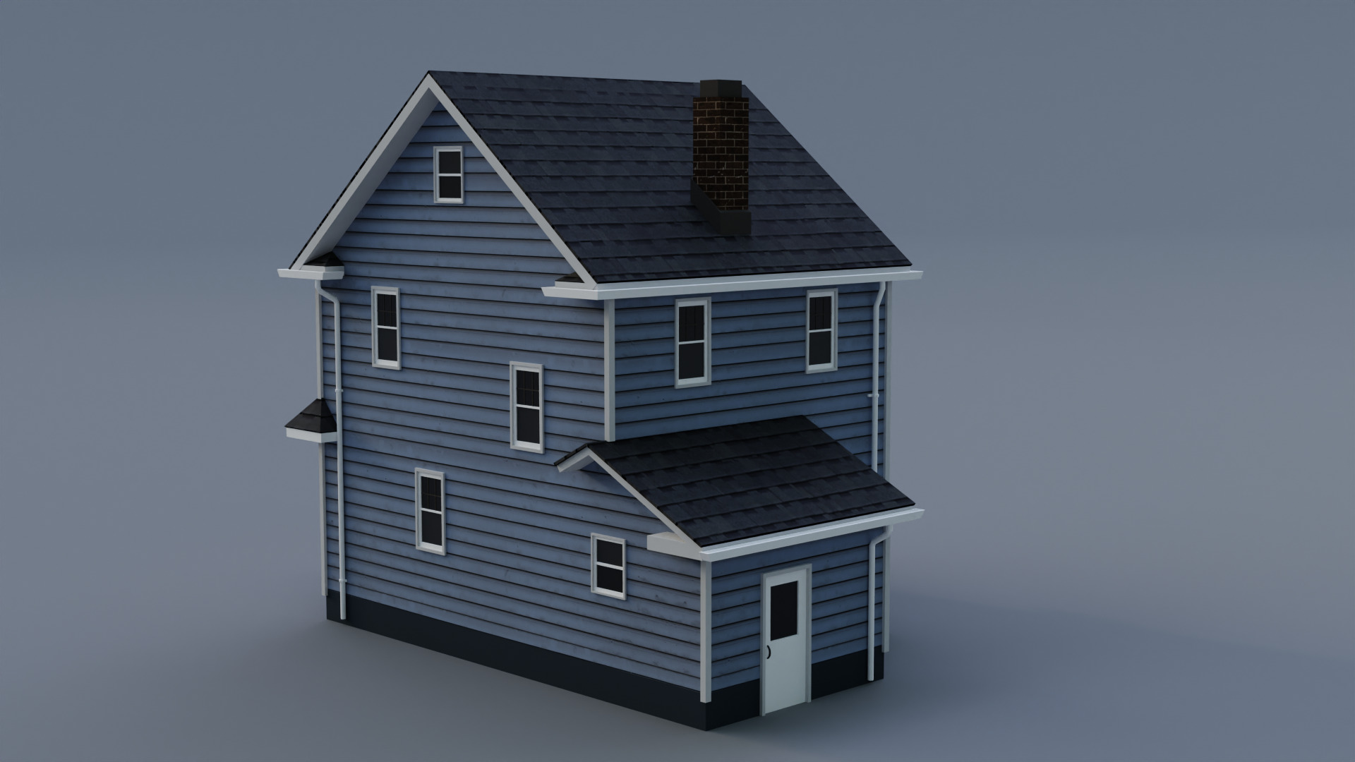 Low Poly House 27 Low-poly 3D model_7