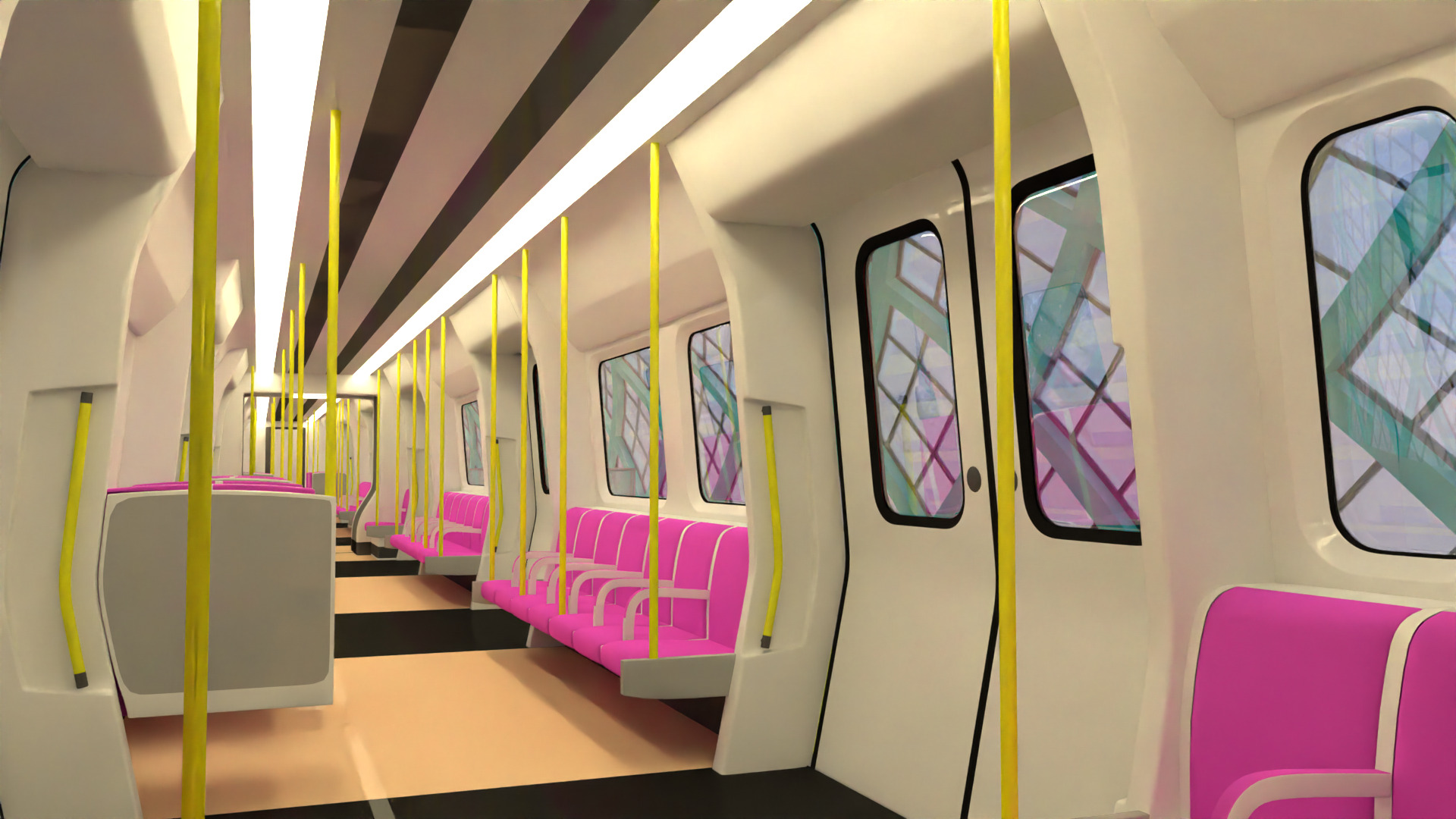 Elevated London metro station 3D model_8