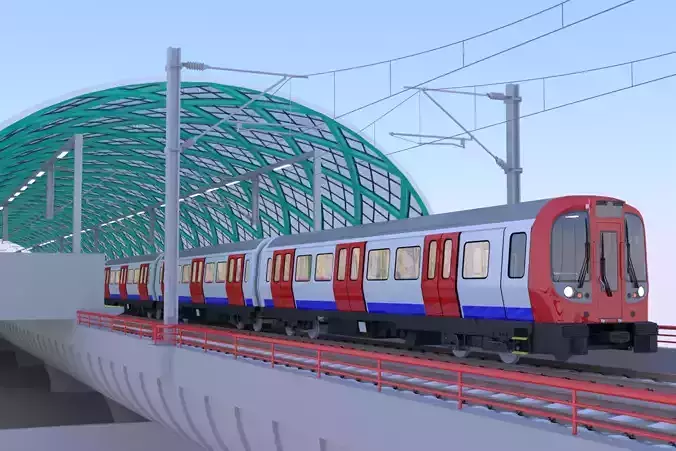 Elevated London metro station