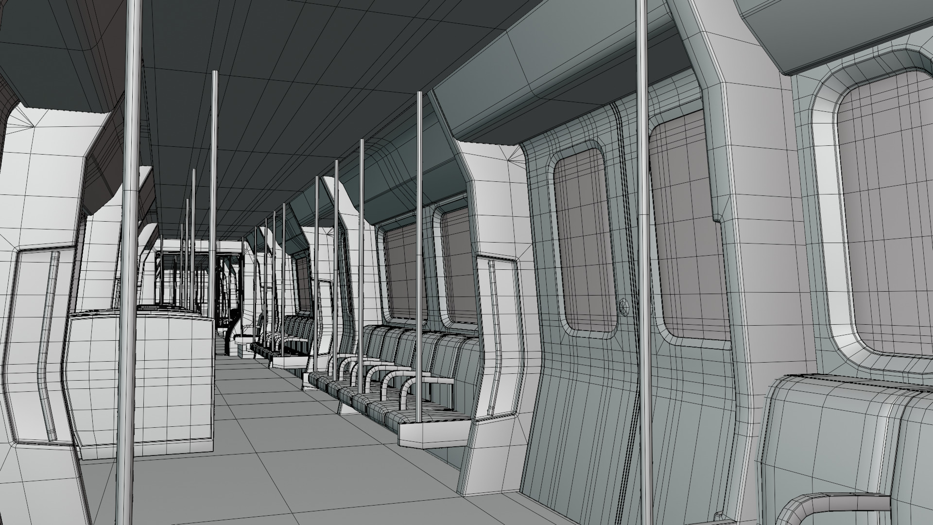 Elevated London metro station 3D model_9