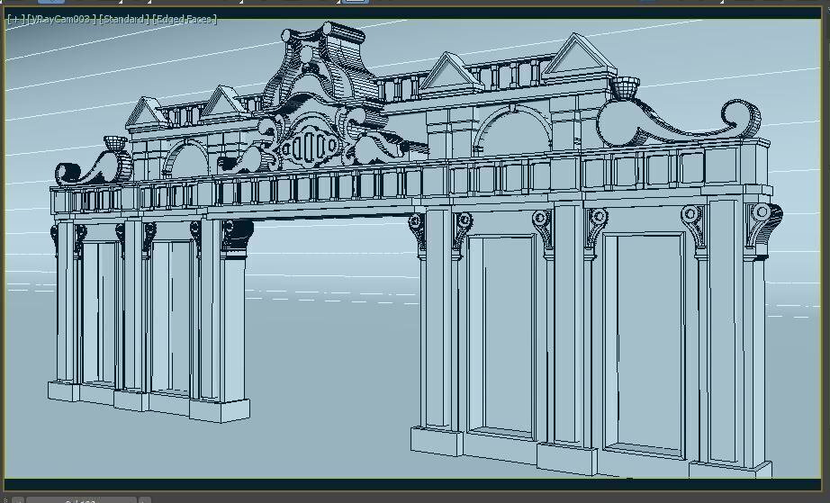 English Entry Gate 3D model_10