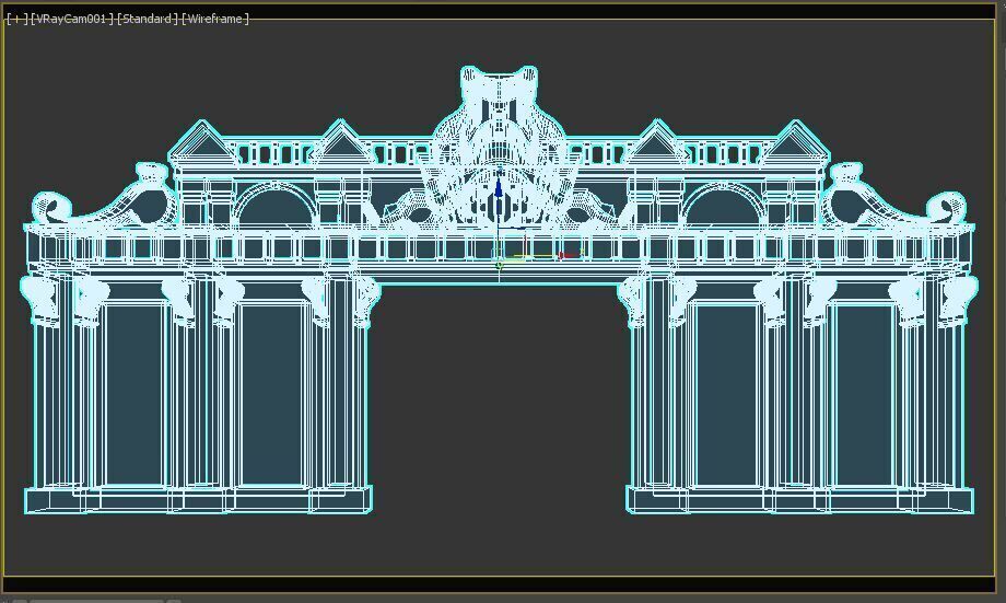 English Entry Gate 3D model_12