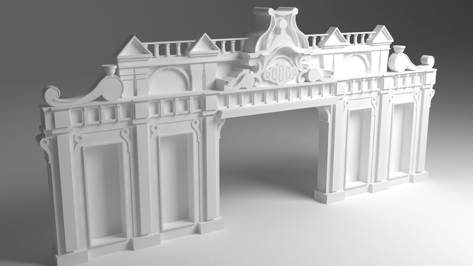 English Entry Gate 3D model_5