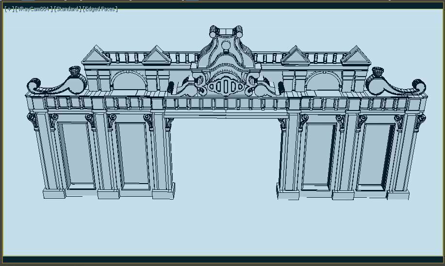 English Entry Gate 3D model_11