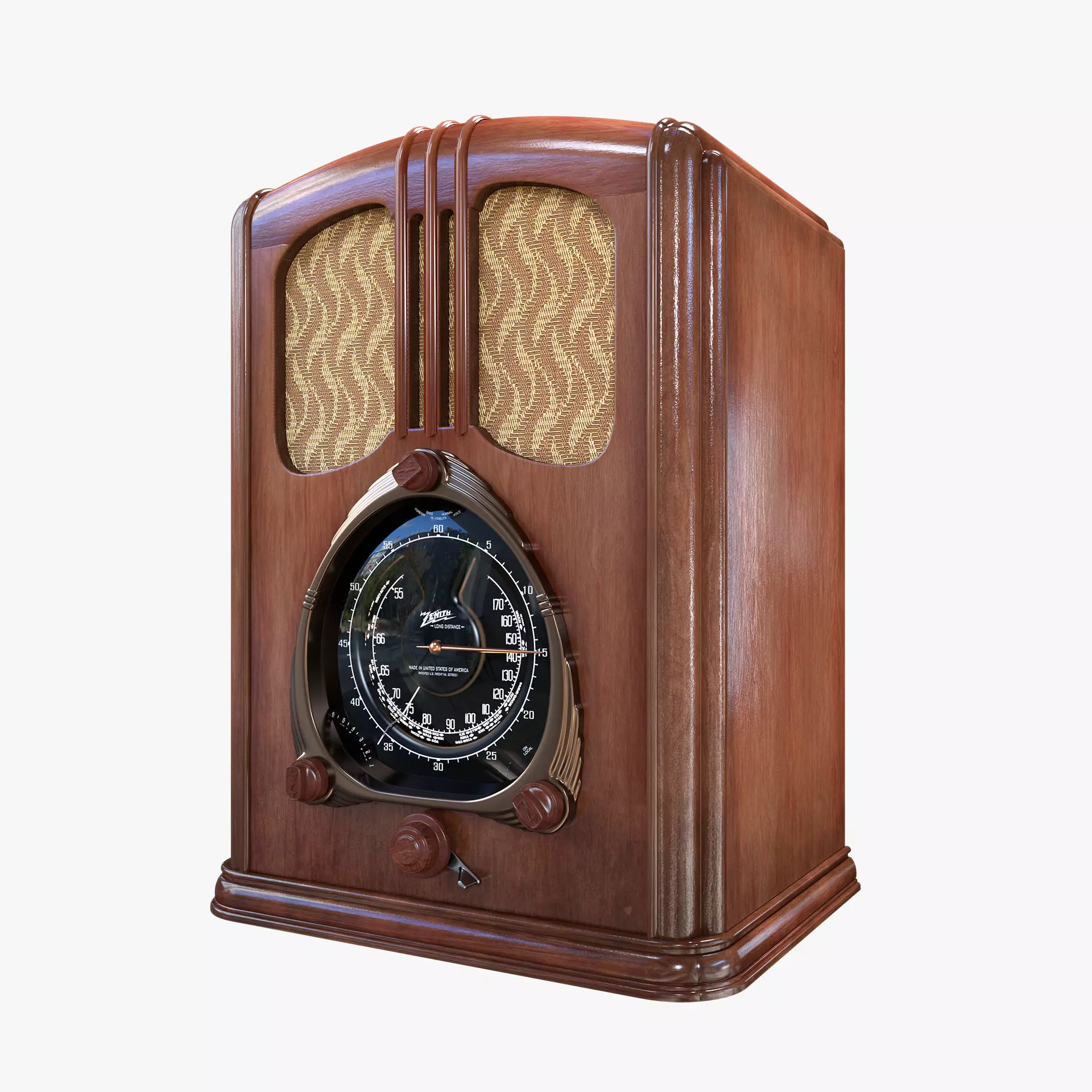 Zenith Walton Radio Model 7-J-232 3D model_0