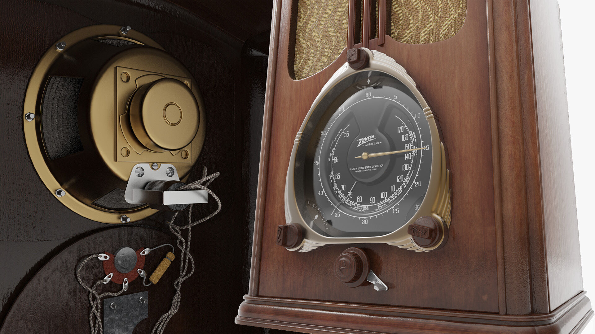 Zenith Walton Radio Model 7-J-232 3D model_7