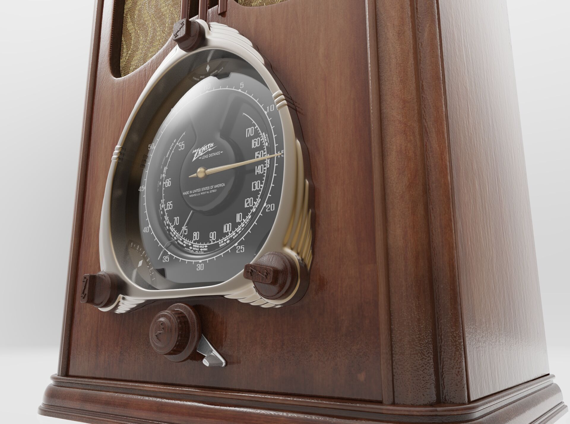 Zenith Walton Radio Model 7-J-232 3D model_9