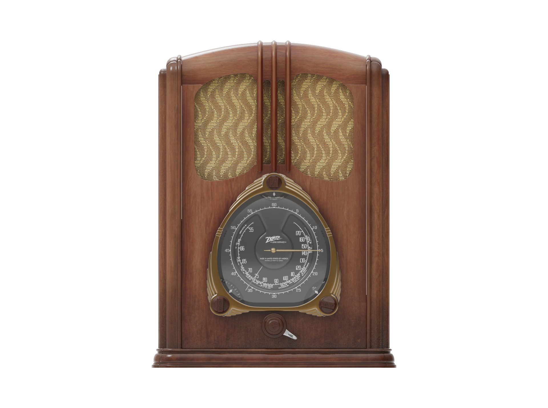 Zenith Walton Radio Model 7-J-232 3D model_2