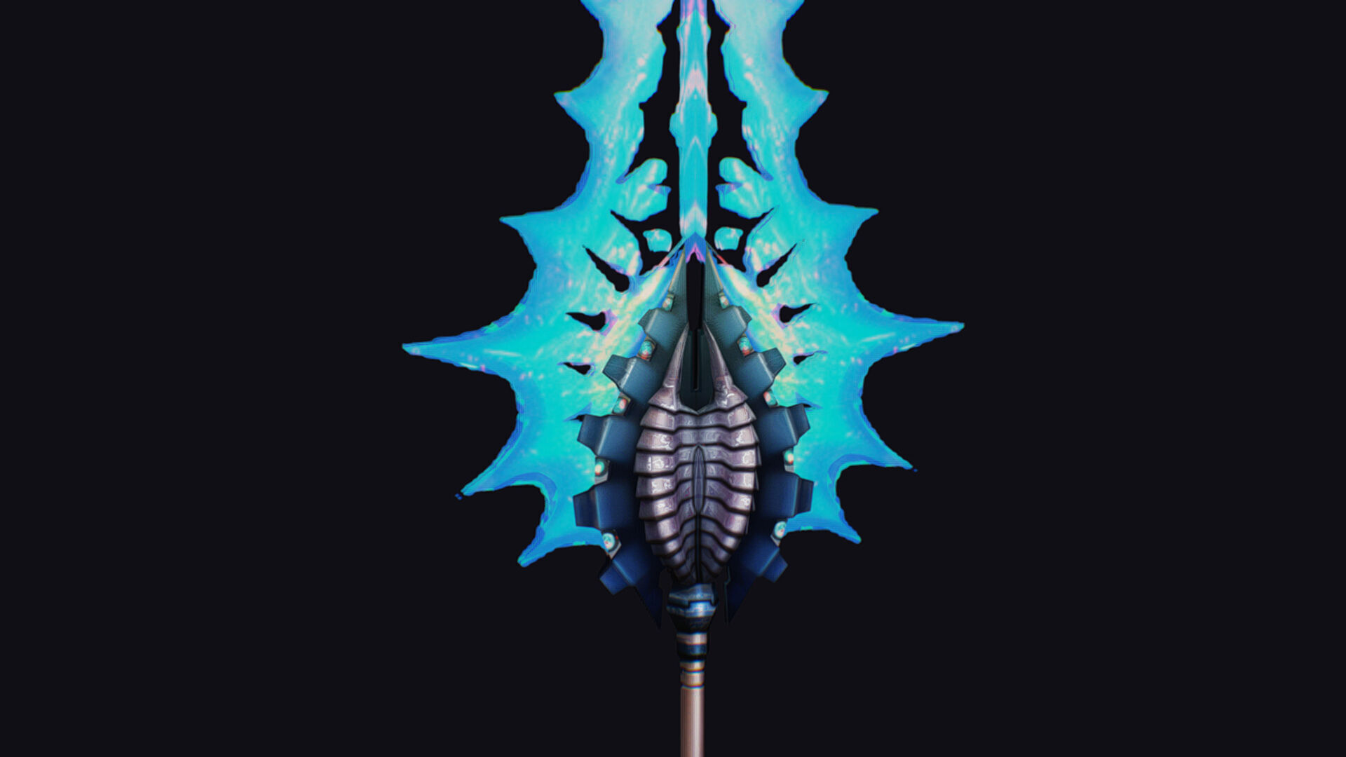 Sword Magical Cutting Fantasy Melee Dagger Iron Blade Saber Low-poly 3D model_7