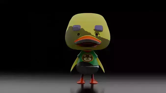 Printable 3D Duck Model STL File for Toy Decoration or Display