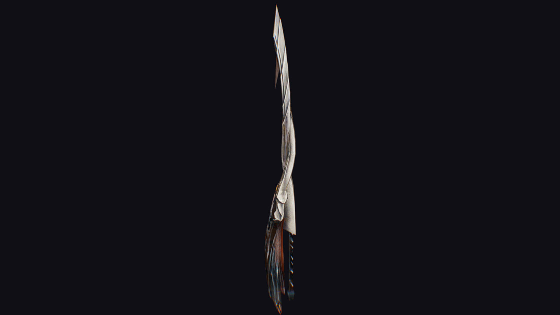 Sword Magical Cutting Fantasy Melee Dagger Iron Blade Saber Low-poly 3D model_2