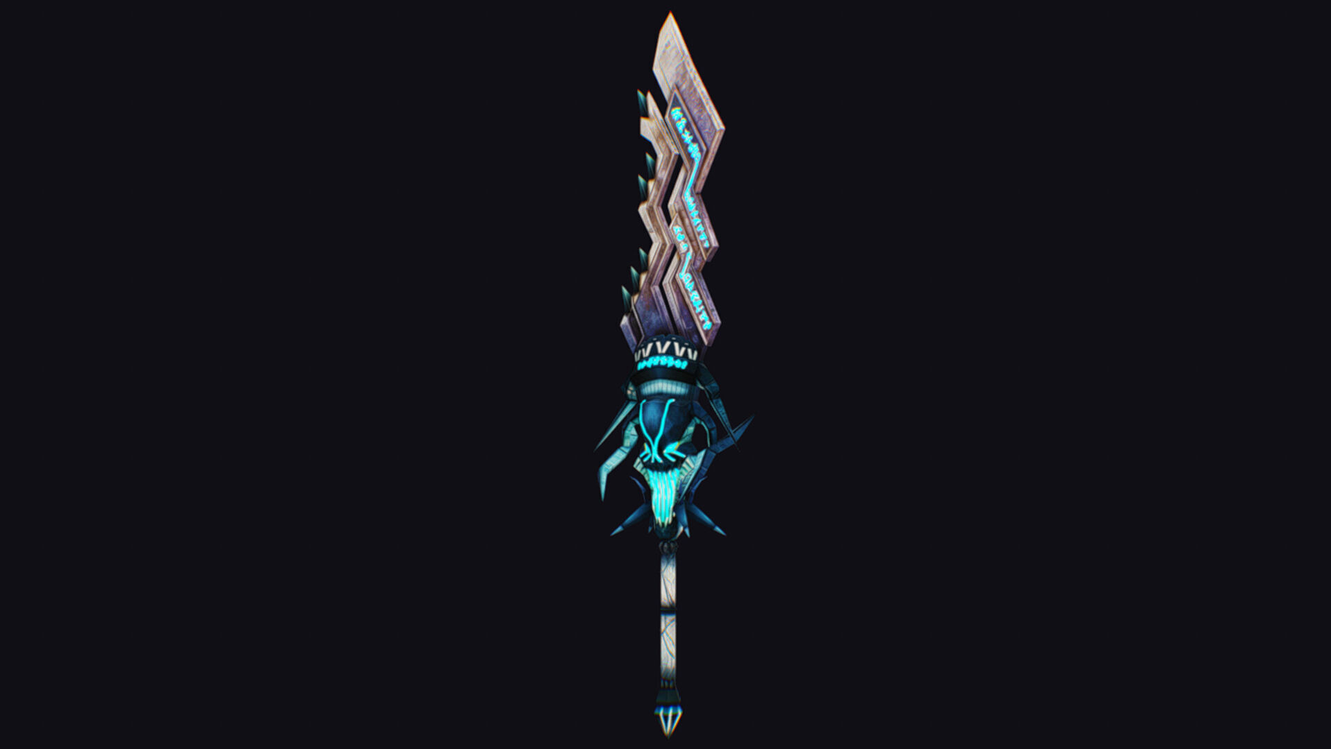 Sword Demonic Cutting Fantasy Melee Dagger Blade Saber Axe Demon Low-poly 3D model_2