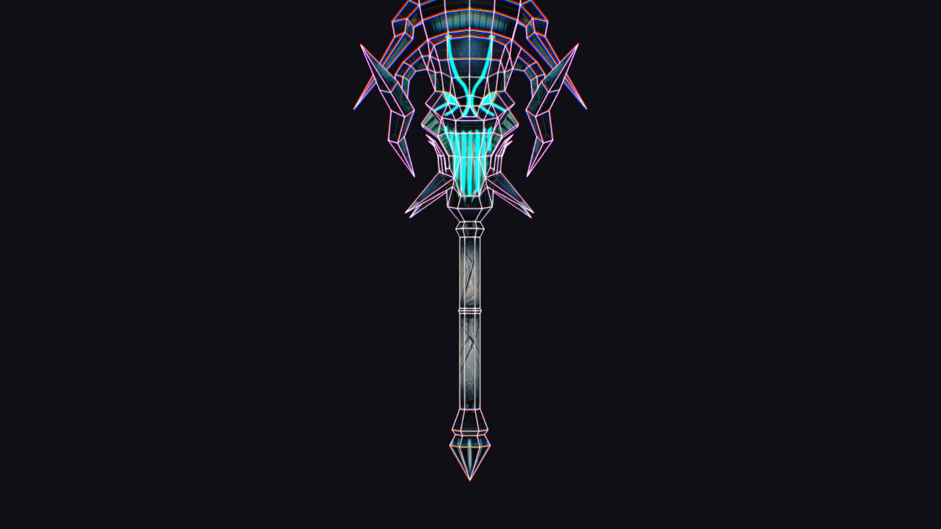 Sword Demonic Cutting Fantasy Melee Dagger Blade Saber Axe Demon Low-poly 3D model_18