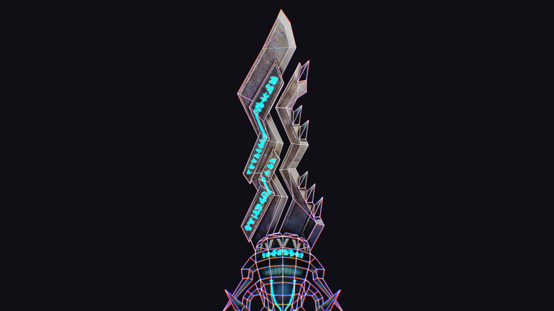 Sword Demonic Cutting Fantasy Melee Dagger Blade Saber Axe Demon Low-poly 3D model_17