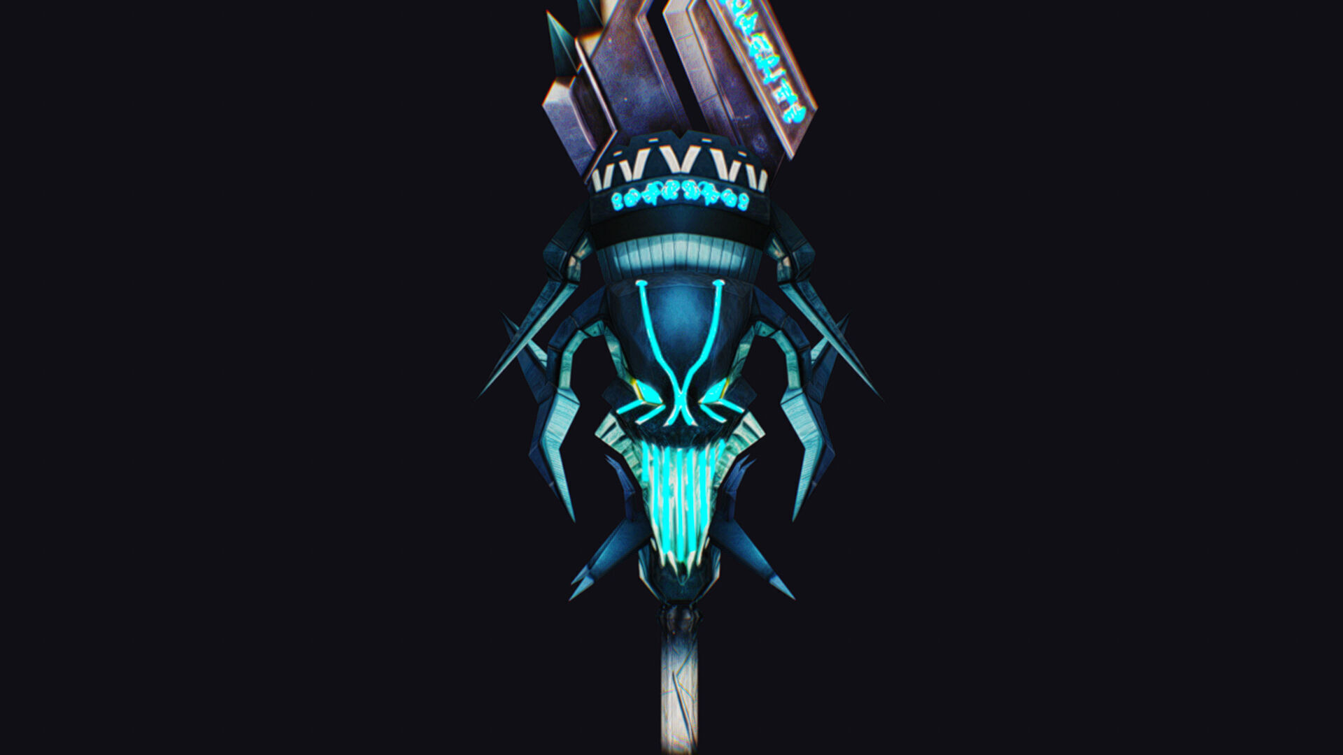 Sword Demonic Cutting Fantasy Melee Dagger Blade Saber Axe Demon Low-poly 3D model_12