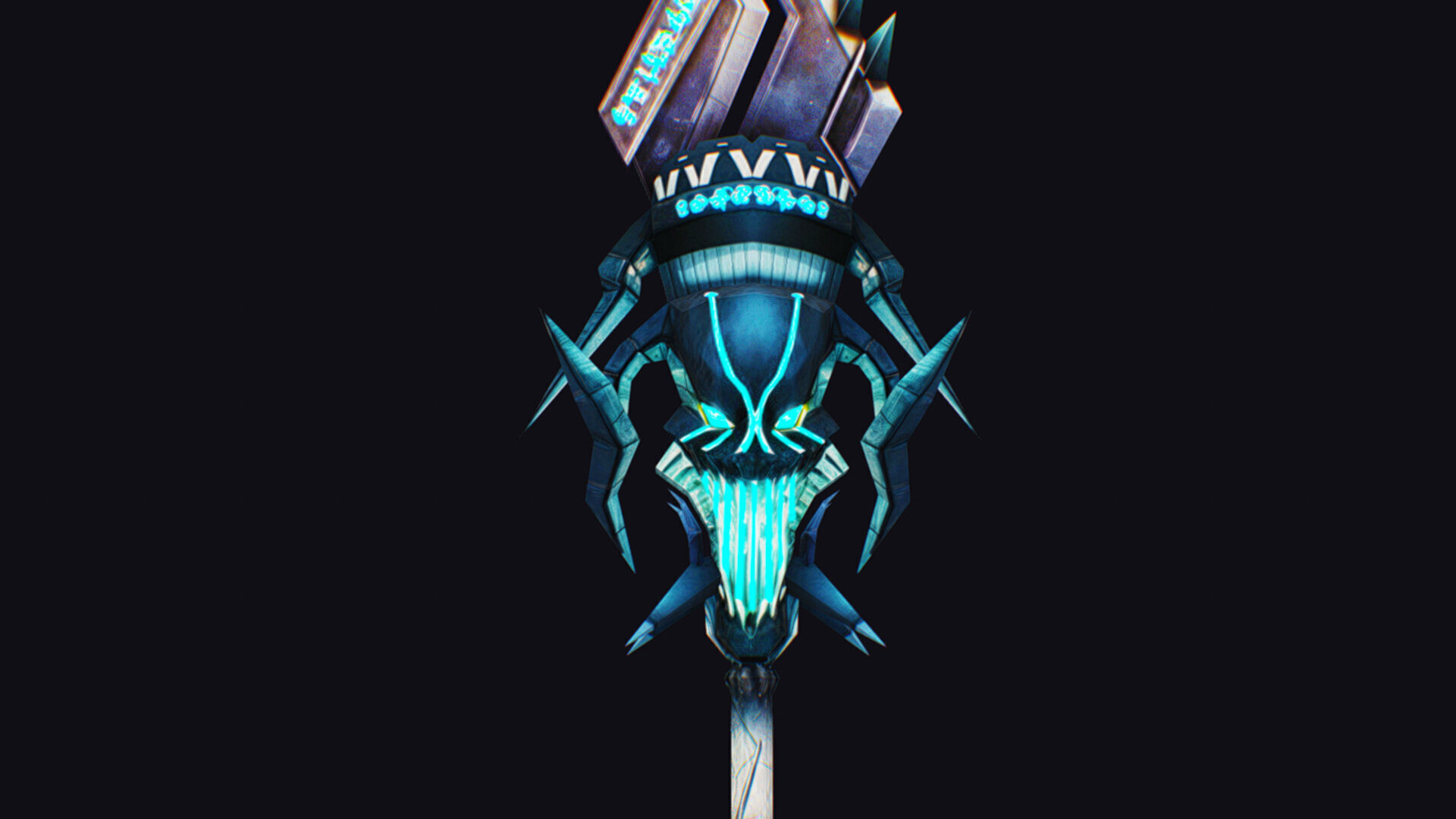 Sword Demonic Cutting Fantasy Melee Dagger Blade Saber Axe Demon Low-poly 3D model_9