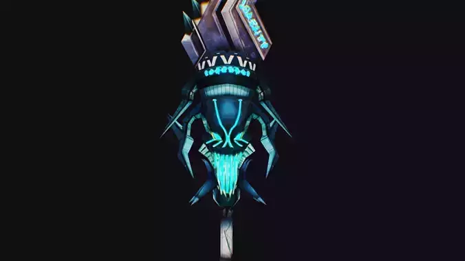 Sword Demonic Cutting Fantasy Melee Dagger Blade Saber Axe Demon Low-poly 3D model