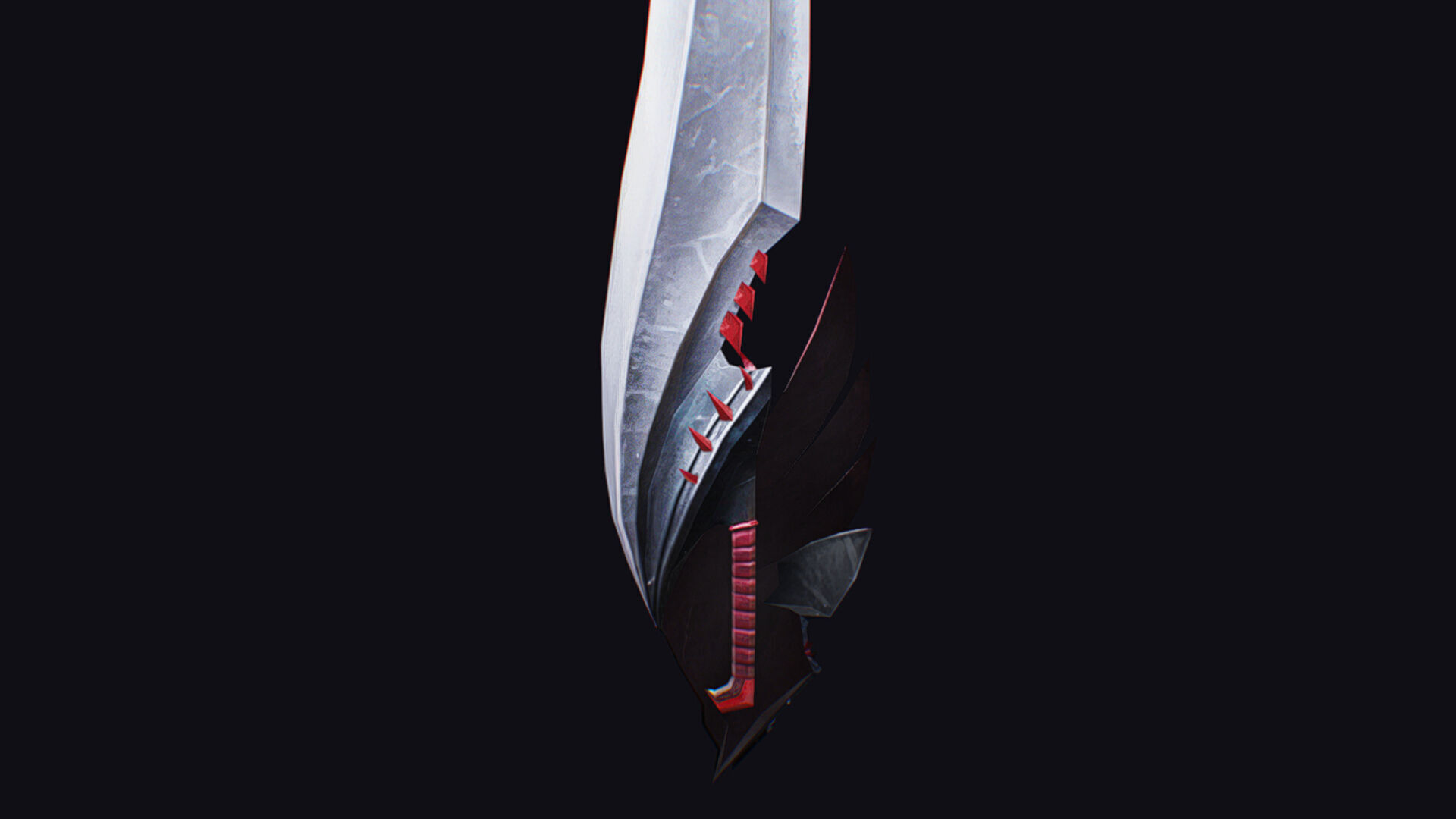 Sword Magical Cutting Fantasy Melee Dagger Iron Blade Saber Low-poly 3D model_12