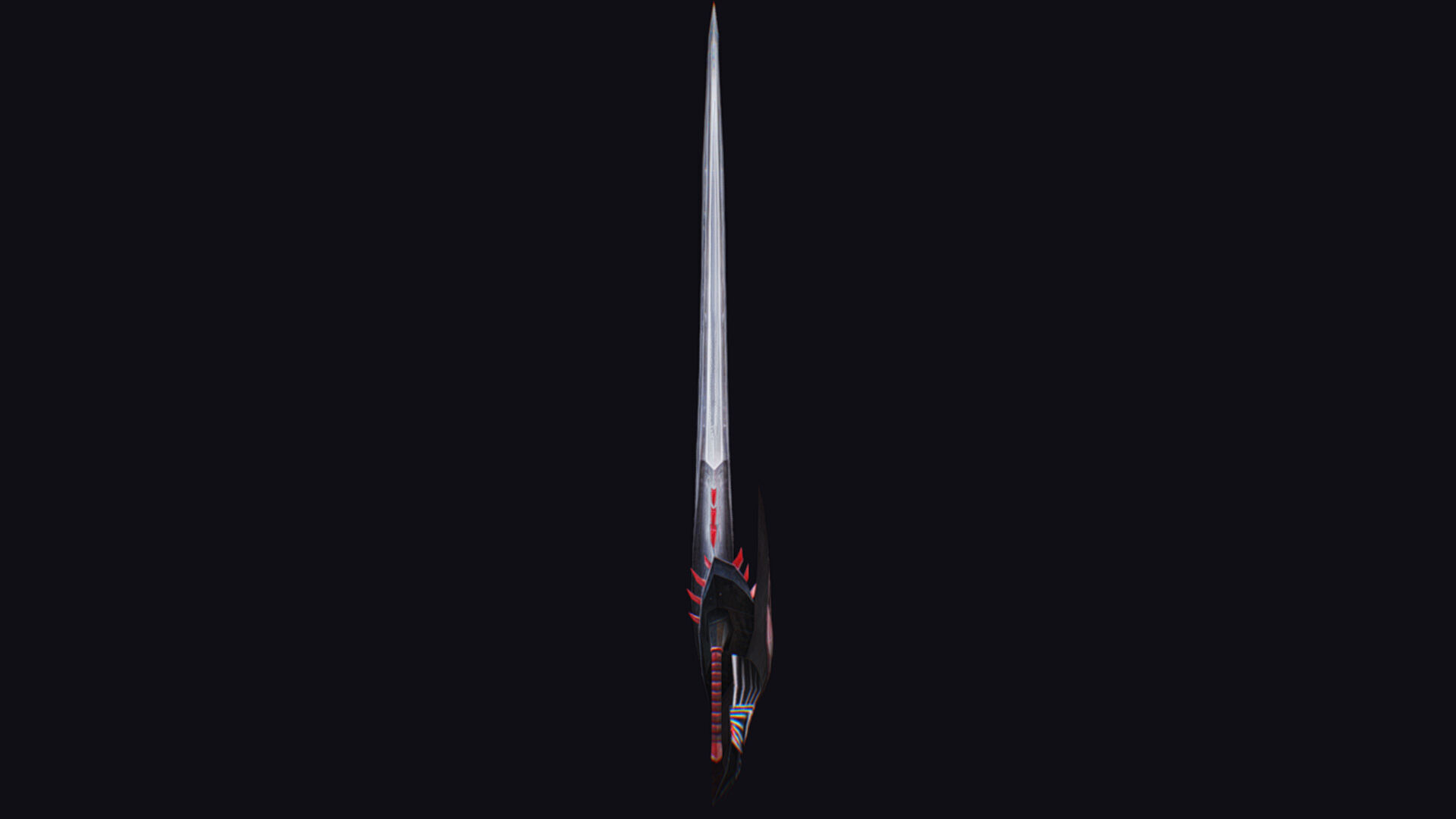 Sword Magical Cutting Fantasy Melee Dagger Iron Blade Saber Low-poly 3D model_6