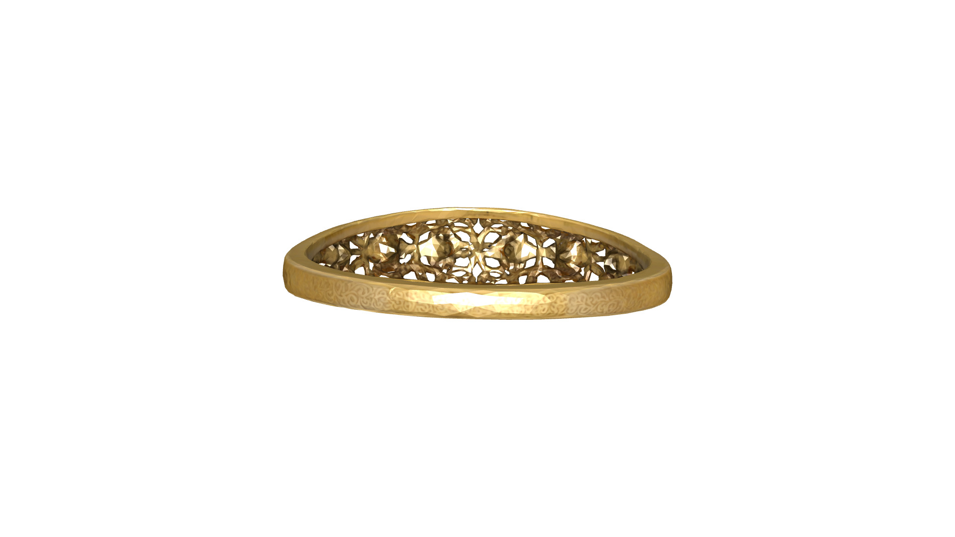 Floral ring 3D print model_8
