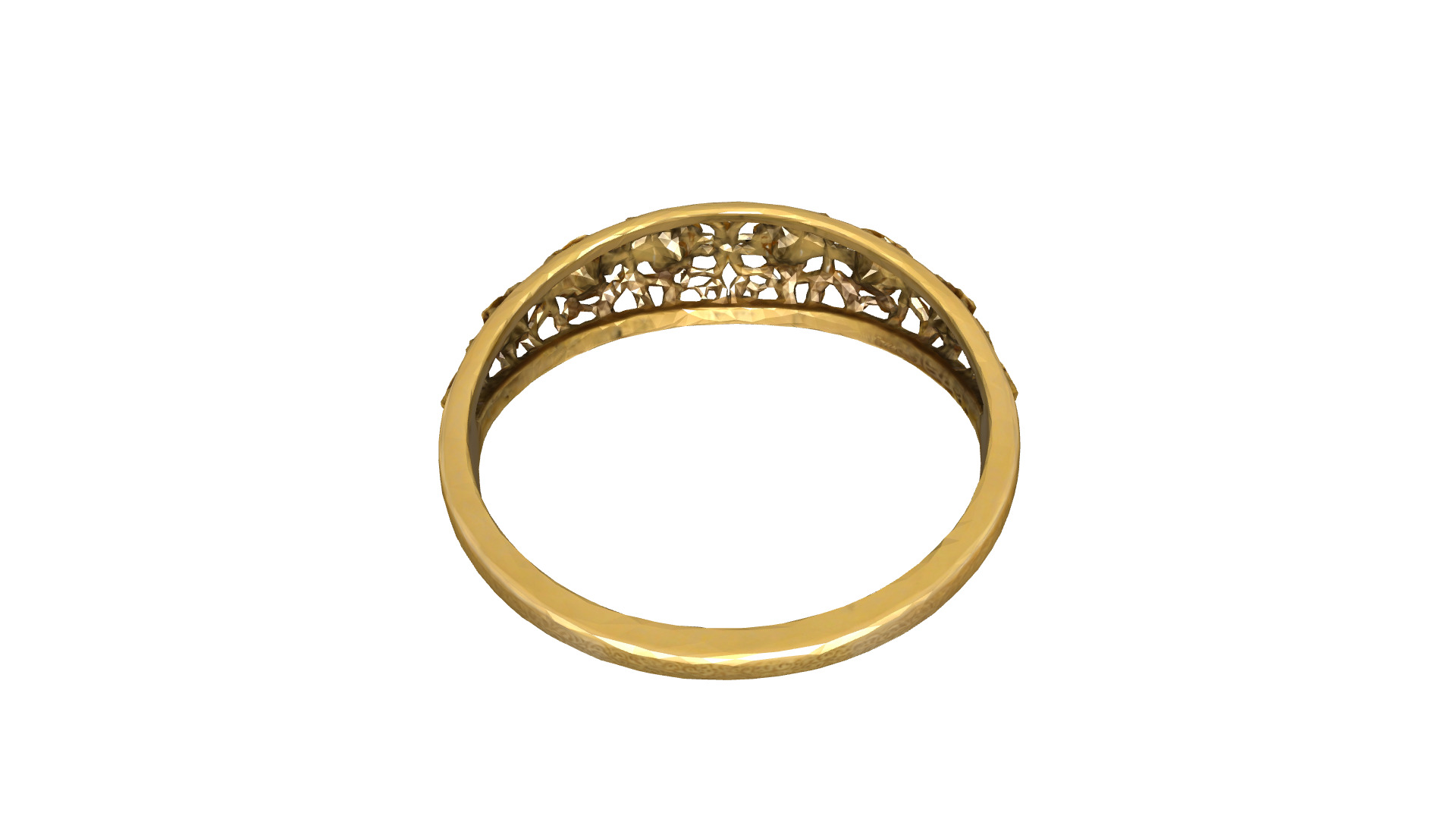 Floral ring 3D print model_6