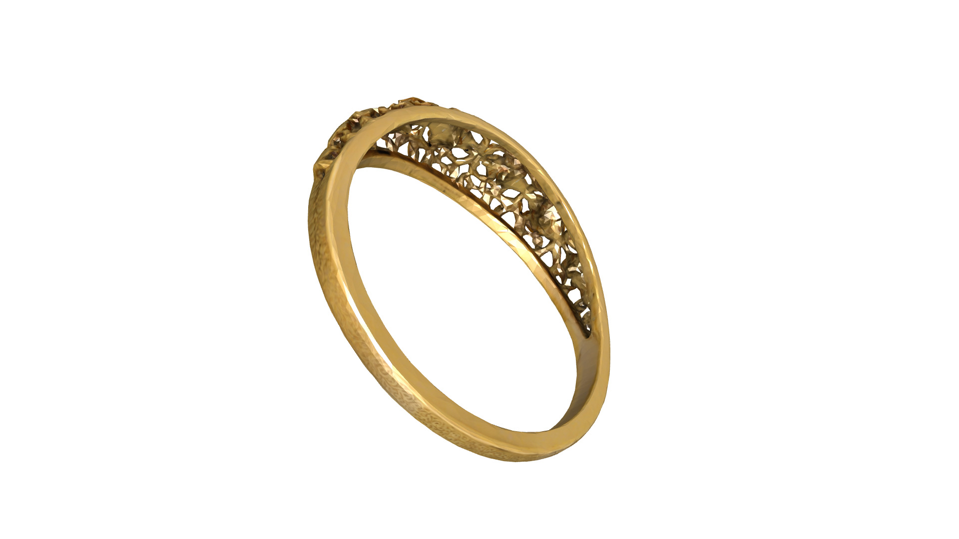 Floral ring 3D print model_1