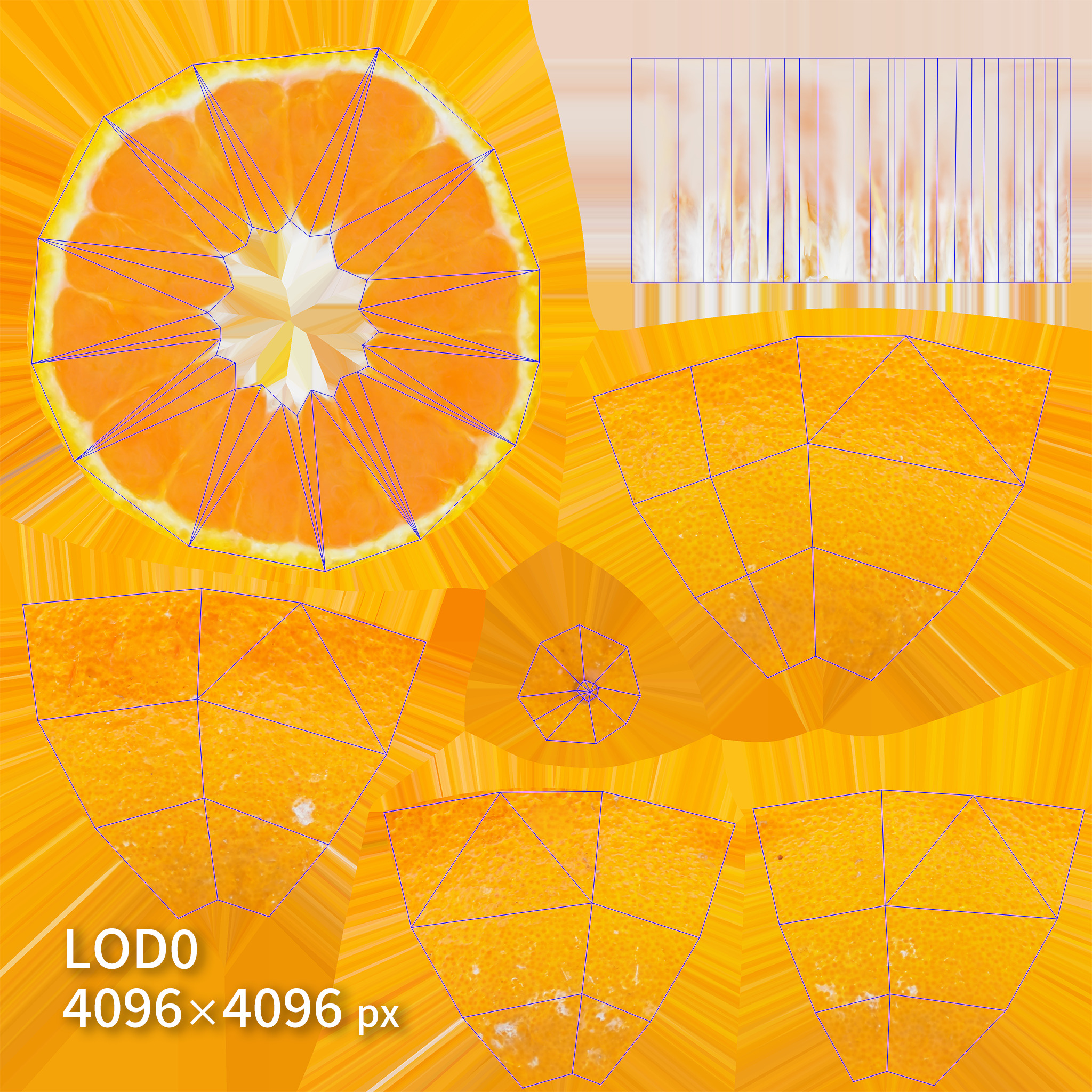 Orange 3D model Bundle Pack Low-poly 3D model_18