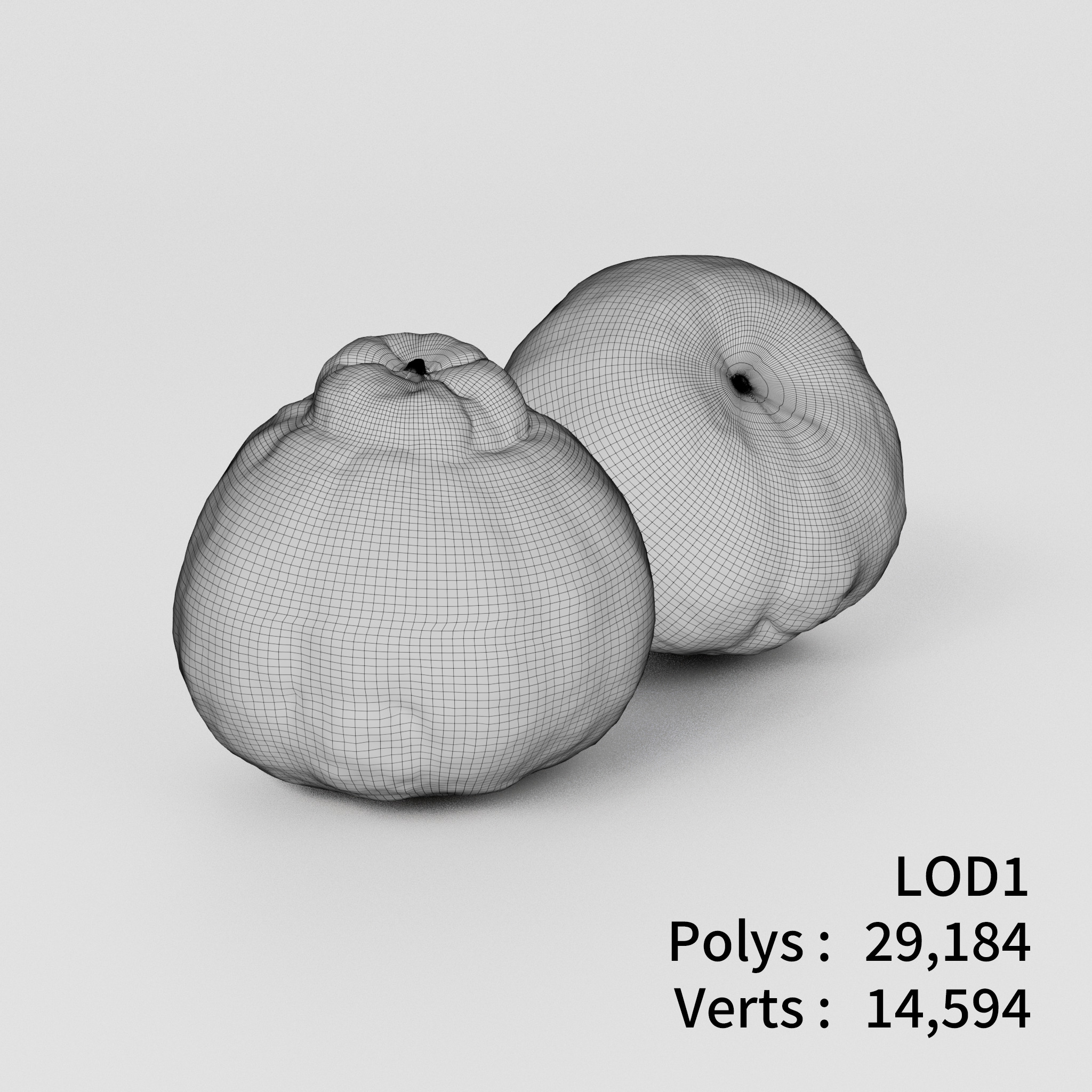 Orange 3D model Bundle Pack Low-poly 3D model_7