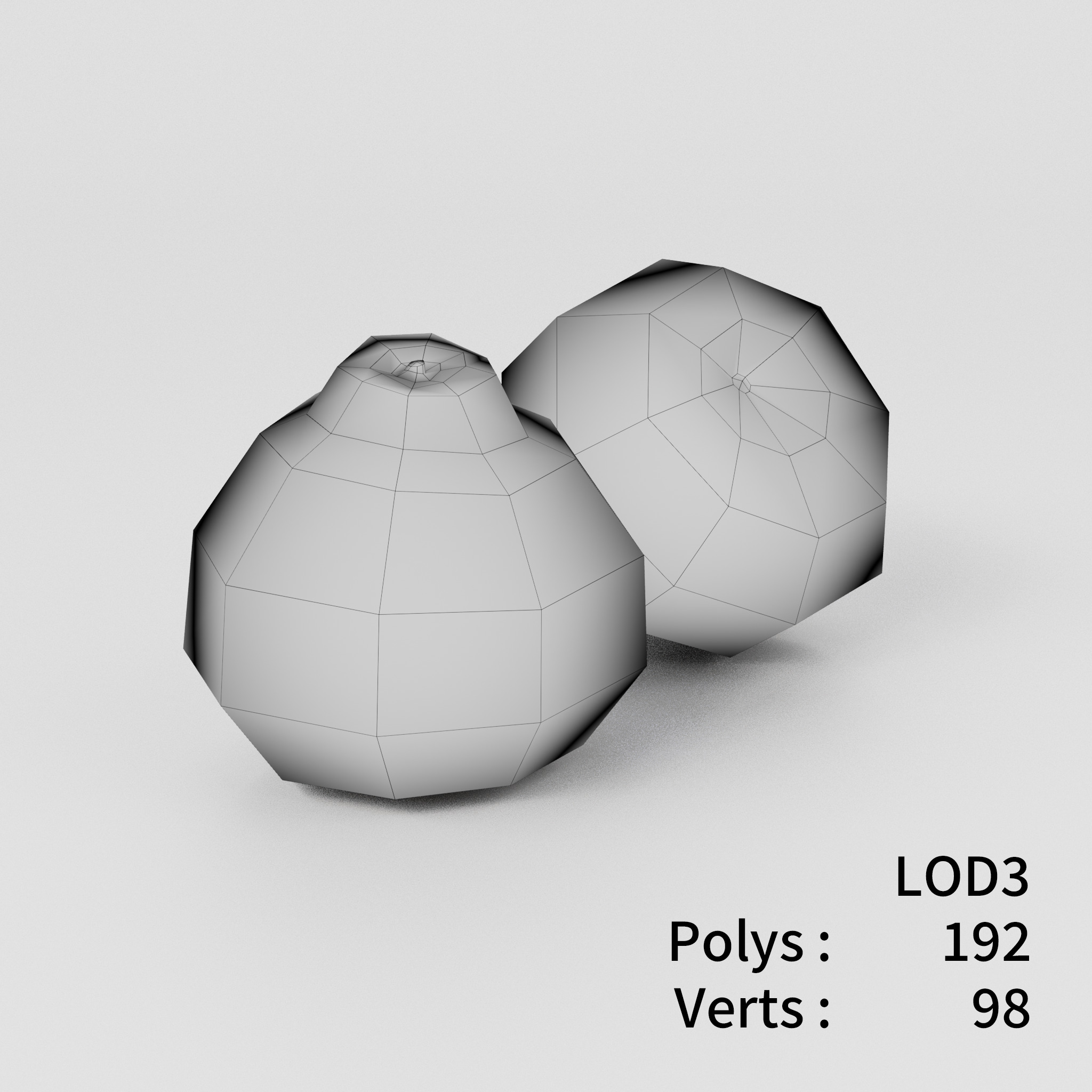 Orange 3D model Bundle Pack Low-poly 3D model_10